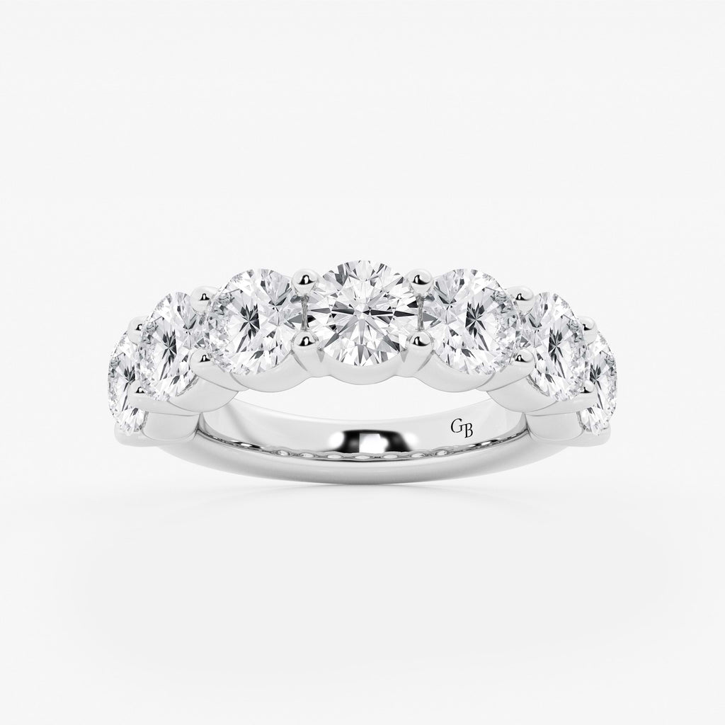 GWA105 - 5 ctw Round Lab Grown Diamond Seven Stone Shared Prong Anniversary Band