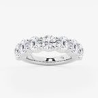 GWA105 - 5 ctw Round Lab Grown Diamond Seven Stone Shared Prong Anniversary Band
