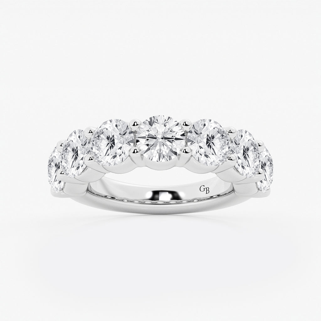 GWA105 - product video for 5 ctw Round Lab Grown Diamond Seven Stone Shared Prong Anniversary Band