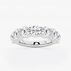 GWA105 - product video for 5 ctw Round Lab Grown Diamond Seven Stone Shared Prong Anniversary Band