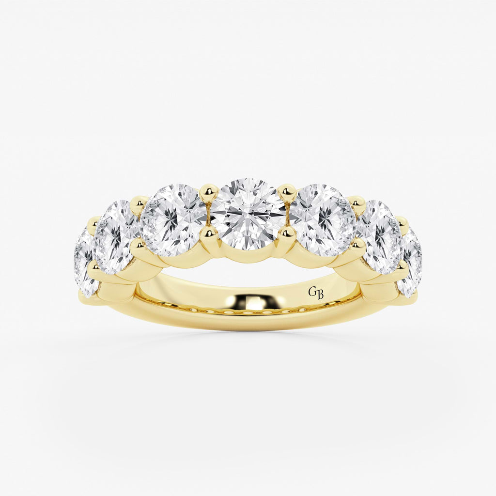 GWA105 - 5 ctw Round Lab Grown Diamond Seven Stone Shared Prong Anniversary Band