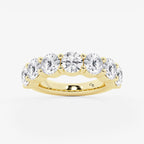 GWA105 - 5 ctw Round Lab Grown Diamond Seven Stone Shared Prong Anniversary Band