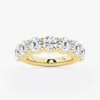 GWA105 - product video for 5 ctw Round Lab Grown Diamond Seven Stone Shared Prong Anniversary Band