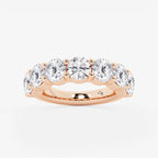 GWA105 - 5 ctw Round Lab Grown Diamond Seven Stone Shared Prong Anniversary Band