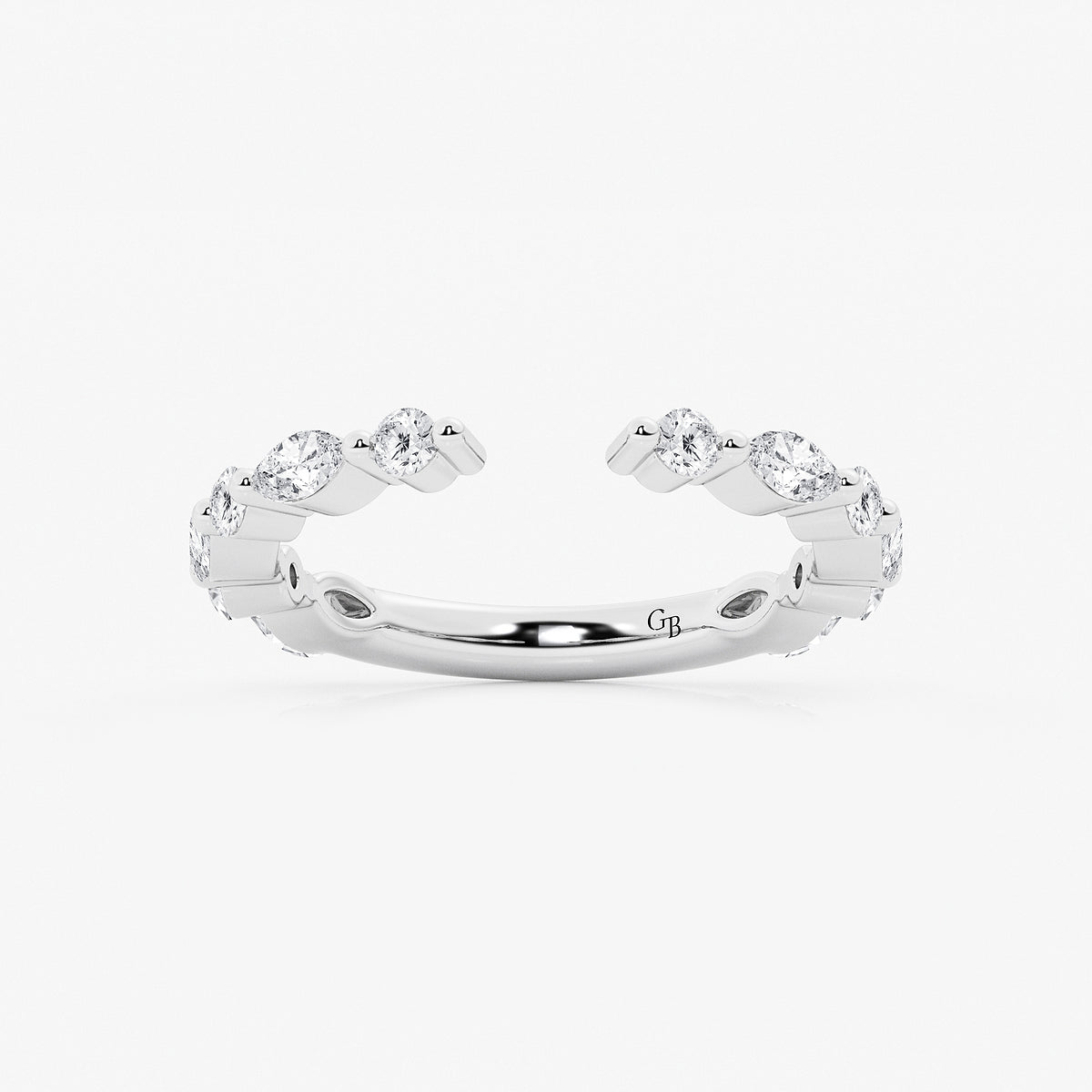 GWA106 - product video for 3/4 ctw Marquise and Round Lab Grown Diamond Nesting Wedding Band