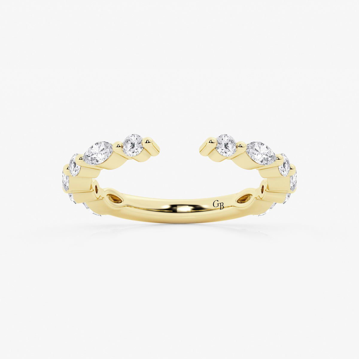 GWA106 - 3/4 ctw Marquise and Round Lab Grown Diamond Nesting Wedding Band