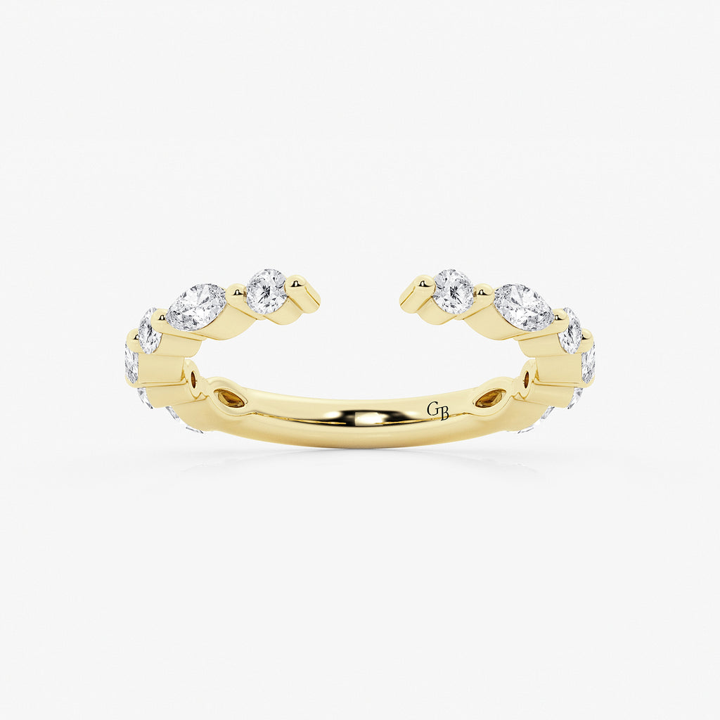 GWA106 - product video for 3/4 ctw Marquise and Round Lab Grown Diamond Nesting Wedding Band