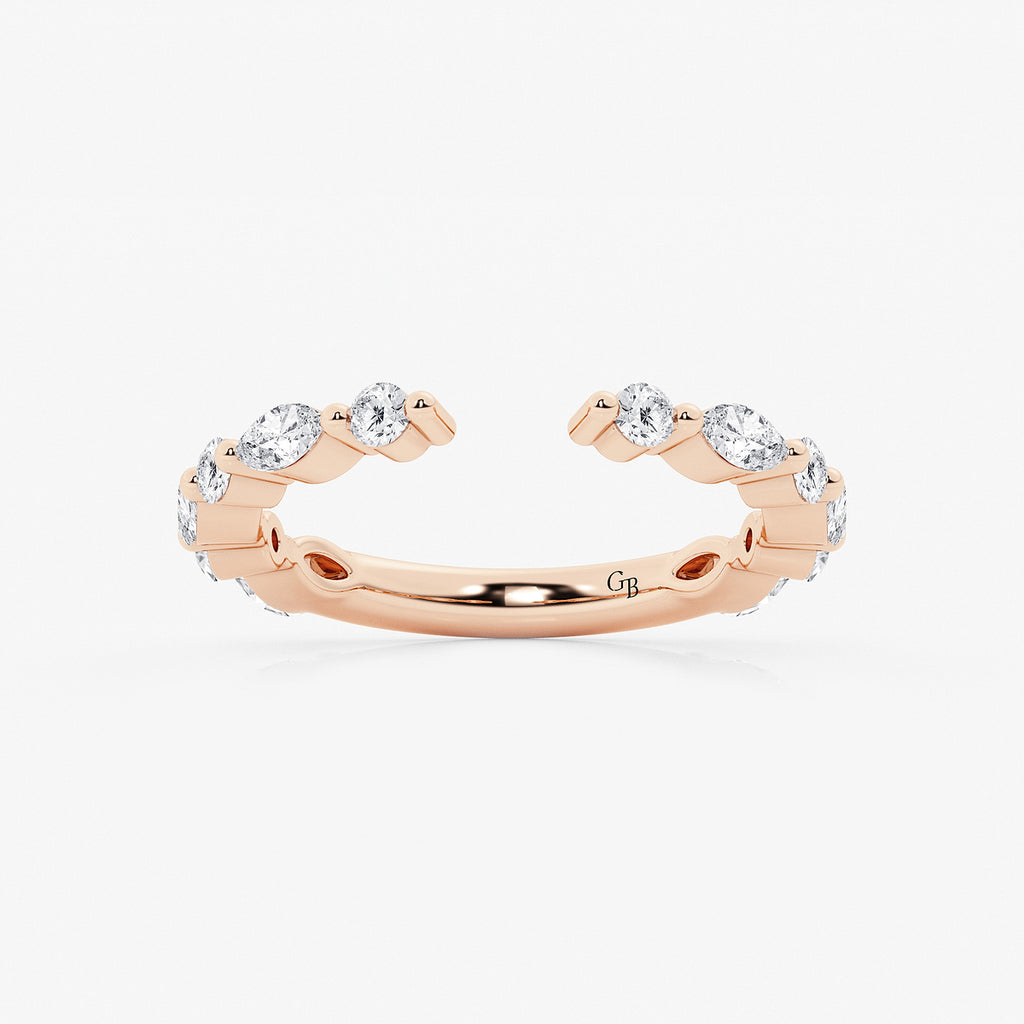 GWA106 - product video for 3/4 ctw Marquise and Round Lab Grown Diamond Nesting Wedding Band