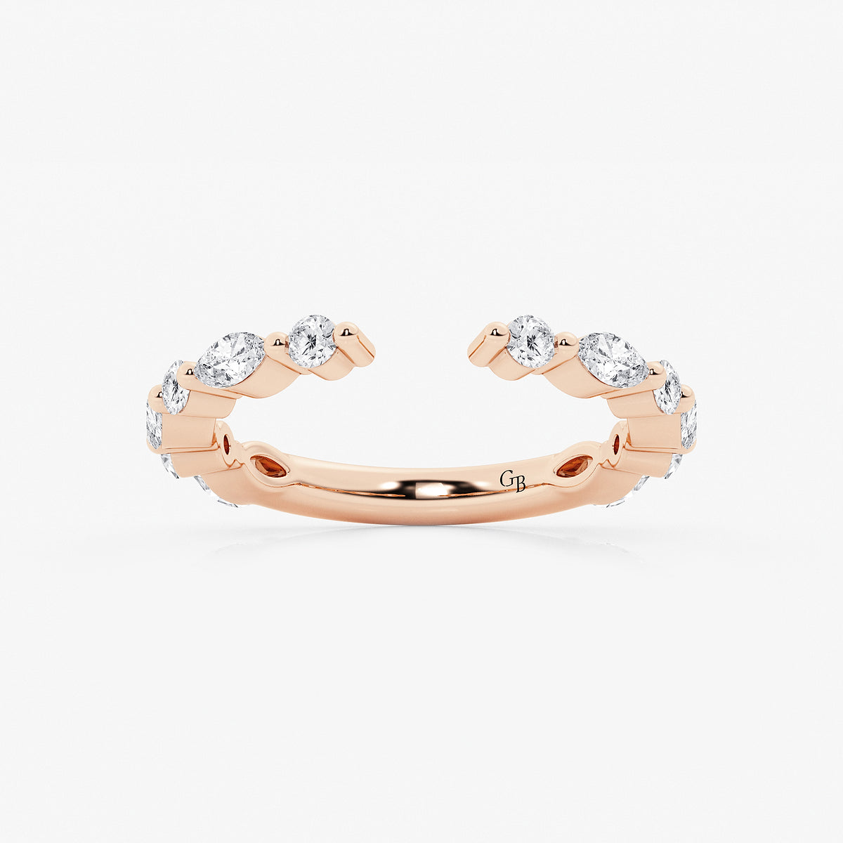 GWA106 - product video for 3/4 ctw Marquise and Round Lab Grown Diamond Nesting Wedding Band