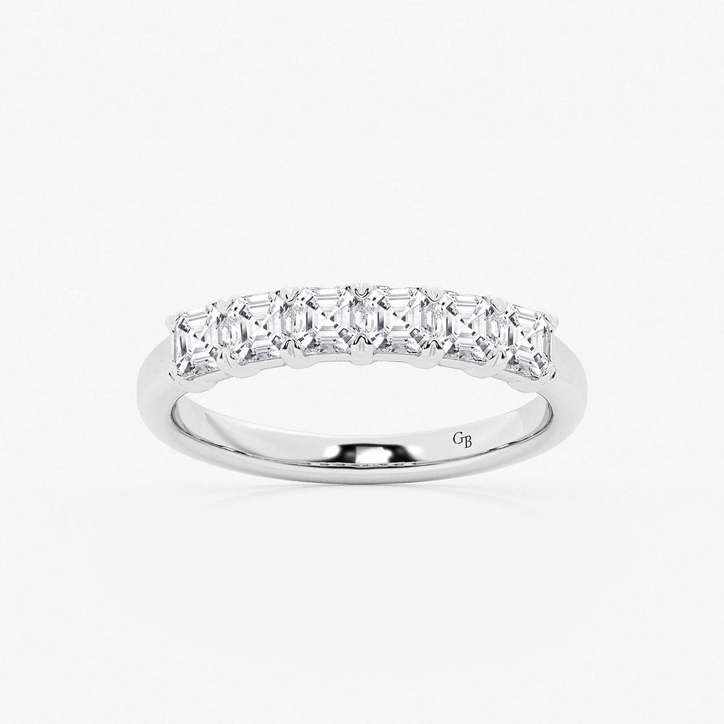GWA107 - product video for 1 ctw Asscher Lab Grown Diamond Six Stone Anniversary Band