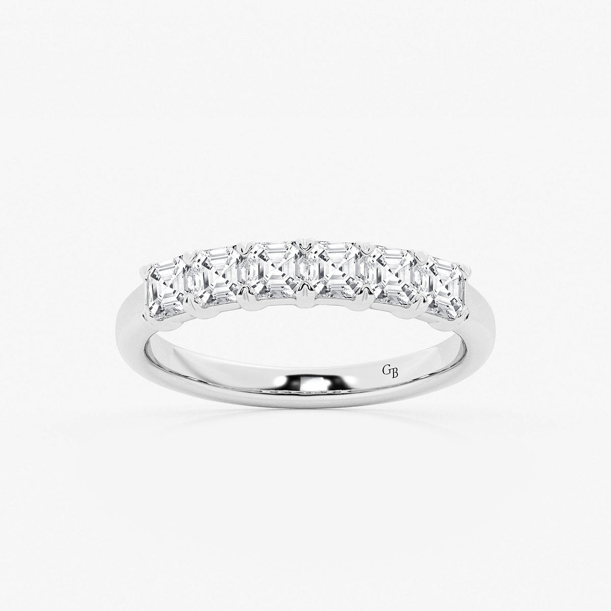 GWA107 - product video for 1 ctw Asscher Lab Grown Diamond Six Stone Anniversary Band