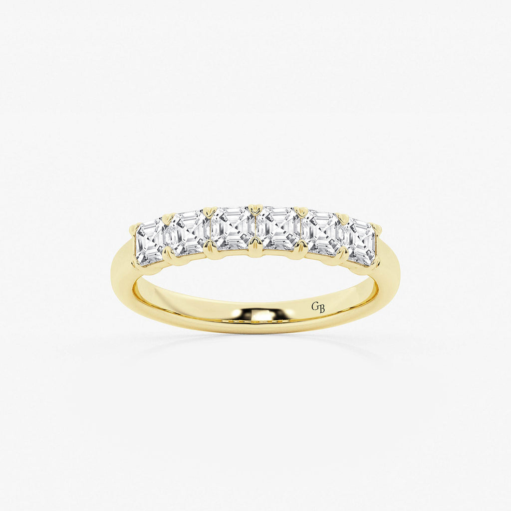 GWA107 - product video for 1 ctw Asscher Lab Grown Diamond Six Stone Anniversary Band