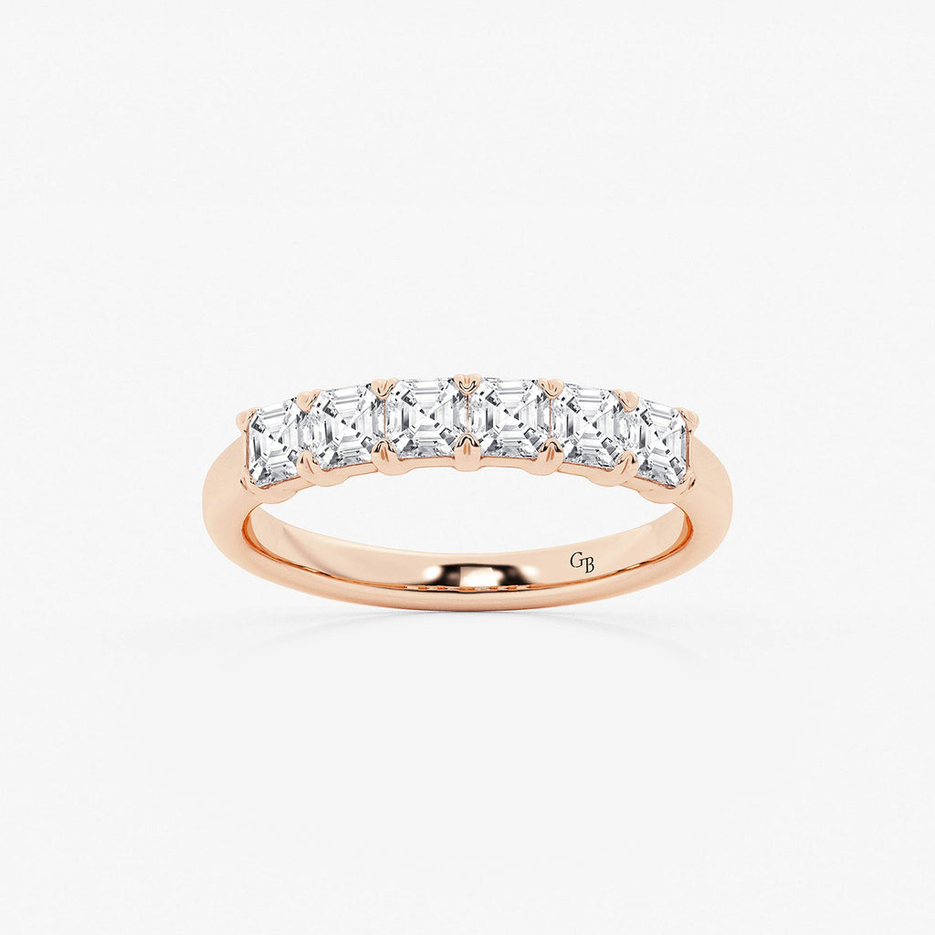 GWA107 - product video for 1 ctw Asscher Lab Grown Diamond Six Stone Anniversary Band