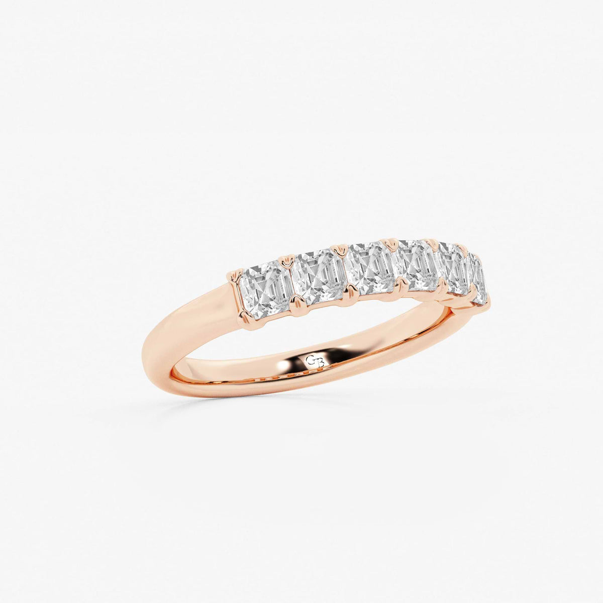 GWA107 - Additional Image 1 for  1 ctw Asscher Lab Grown Diamond Six Stone Anniversary Band