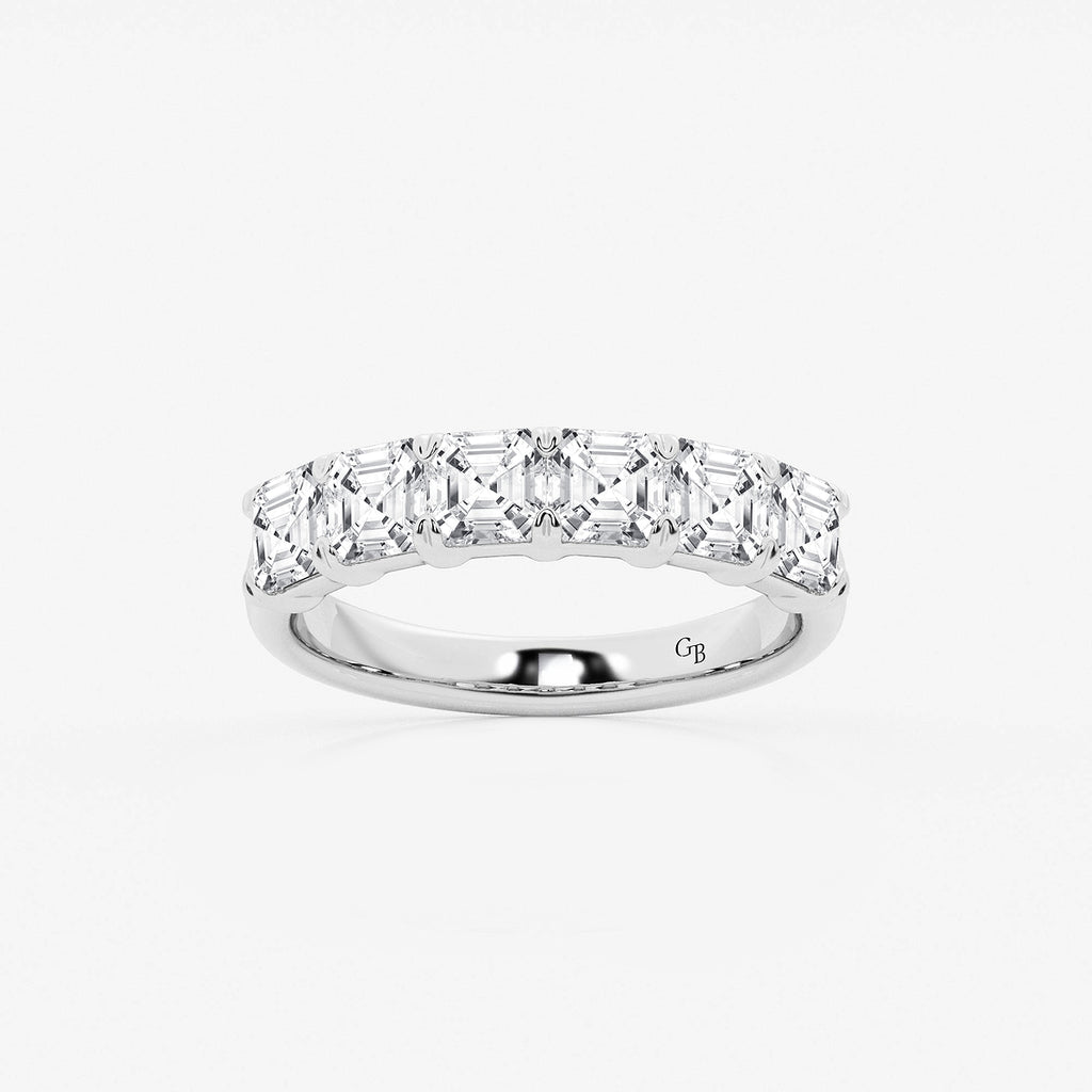 GWA107 - product video for 2 ctw Asscher Lab Grown Diamond Six Stone Anniversary Band