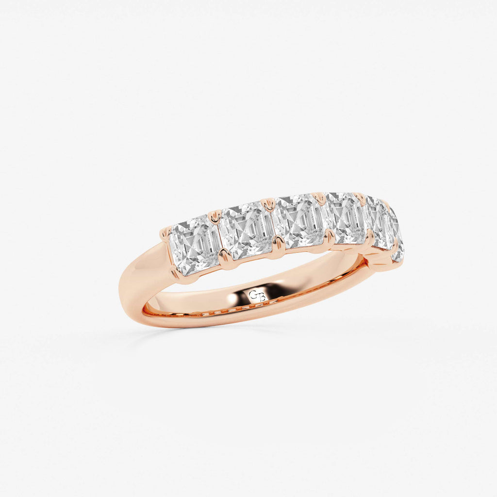 GWA107 - Additional Image 1 for  2 ctw Asscher Lab Grown Diamond Six Stone Anniversary Band