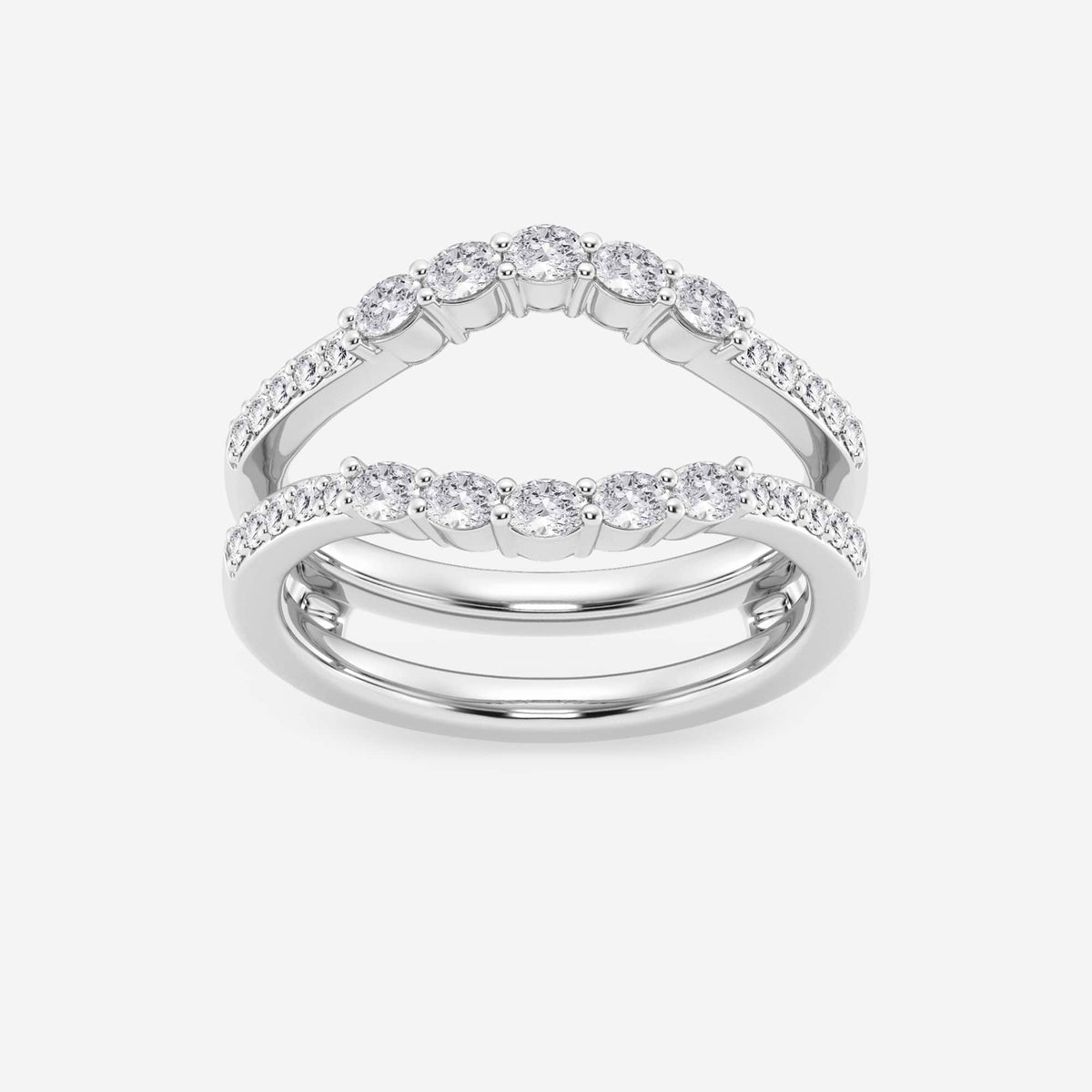 GWA108 - 1/2 ctw Oval Lab Grown Diamond Ring Enhancer