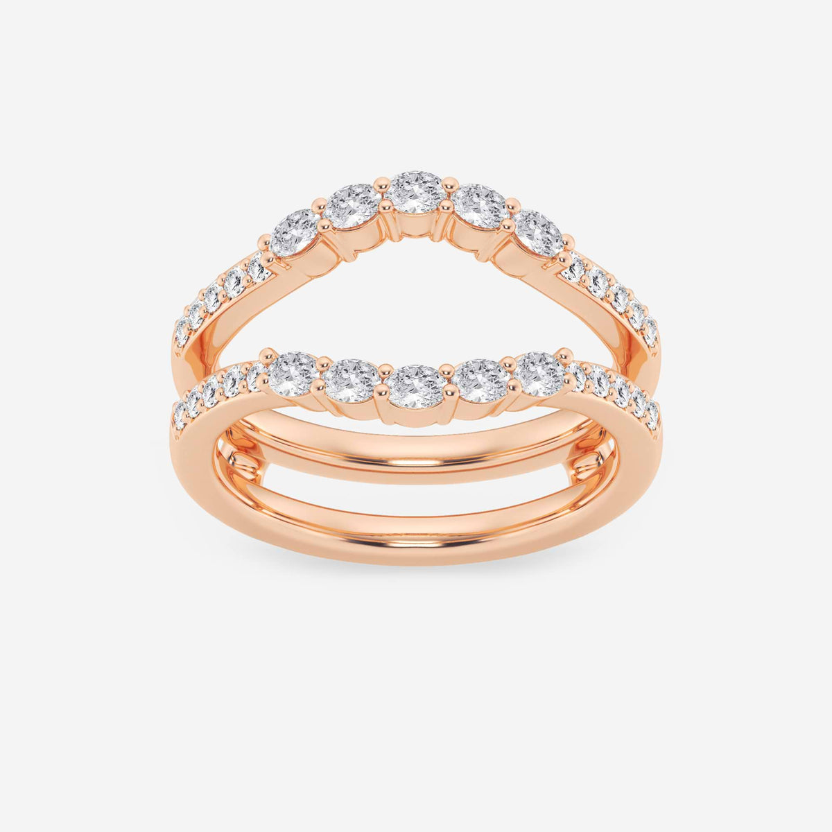 GWA108 - 1/2 ctw Oval Lab Grown Diamond Ring Enhancer
