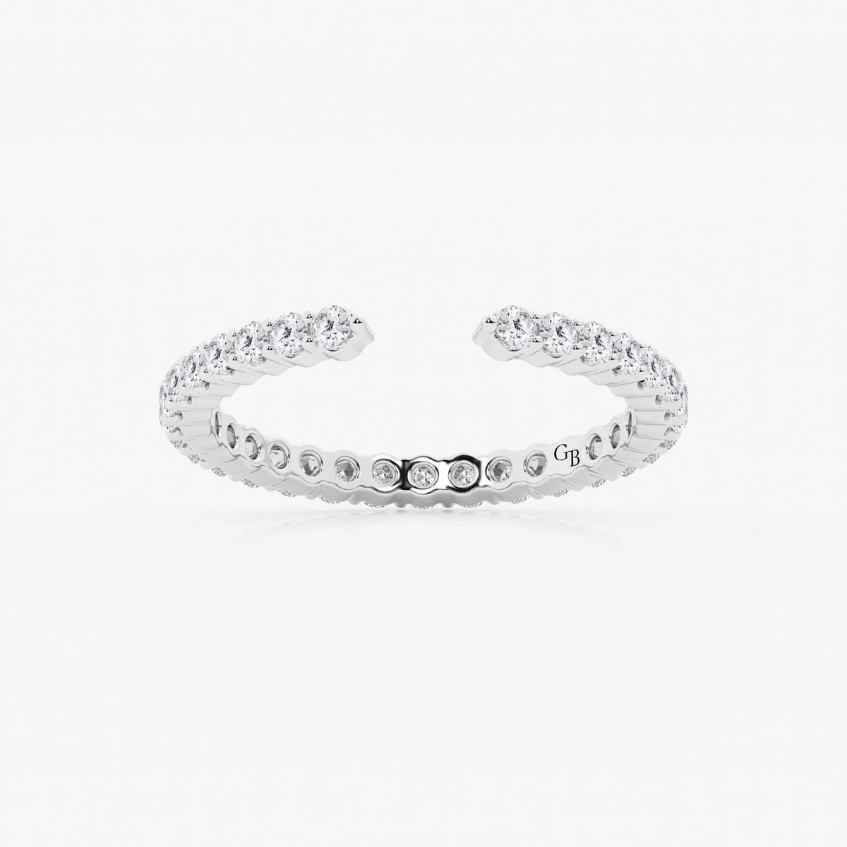 GWA109 - 5/8 ctw Round Lab Grown Diamond Prong Set Nesting Wedding Band