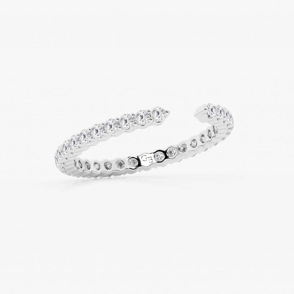 GWA109 - Additional Image 1 for  5/8 ctw Round Lab Grown Diamond Prong Set Nesting Wedding Band