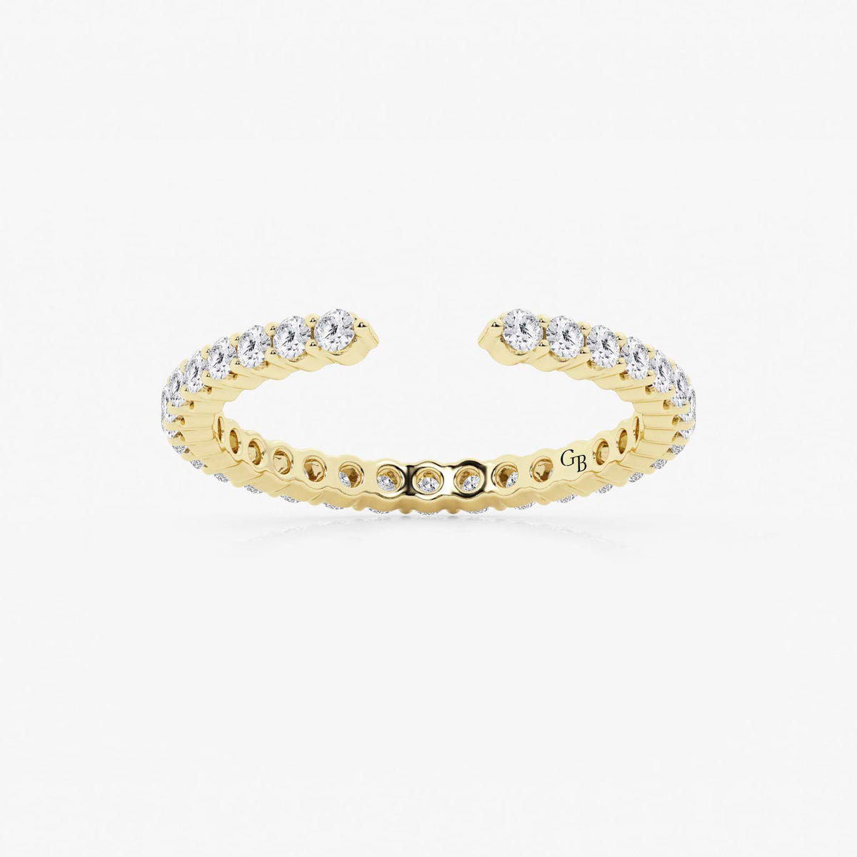 GWA109 - 5/8 ctw Round Lab Grown Diamond Prong Set Nesting Wedding Band