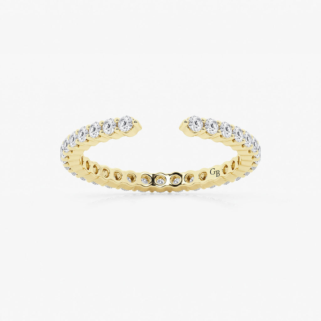 GWA109 - product video for 5/8 ctw Round Lab Grown Diamond Prong Set Nesting Wedding Band