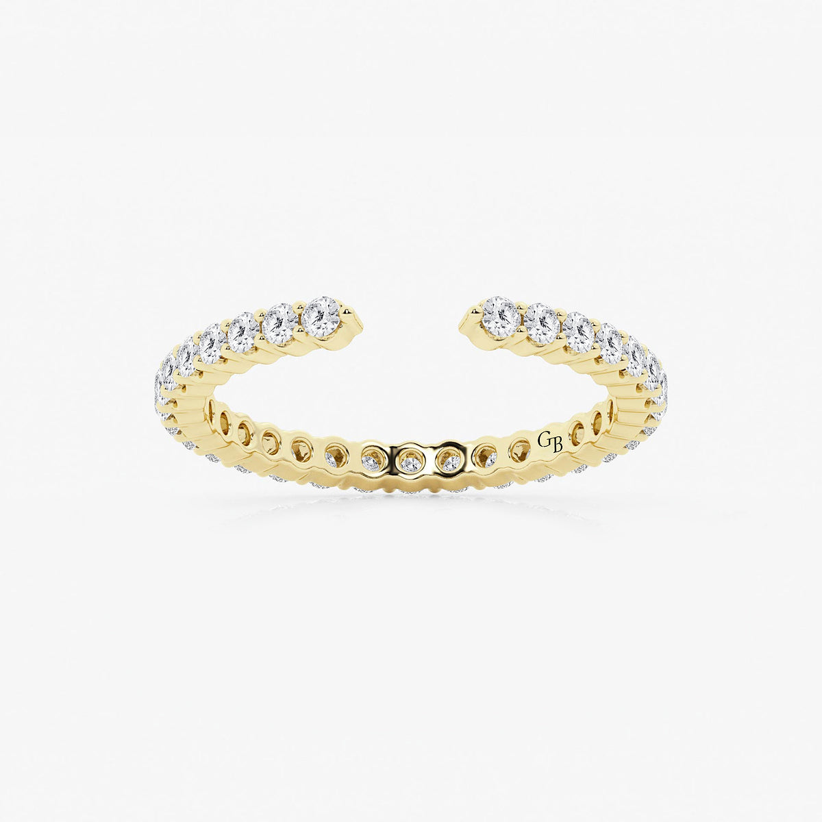 GWA109 - product video for 5/8 ctw Round Lab Grown Diamond Prong Set Nesting Wedding Band