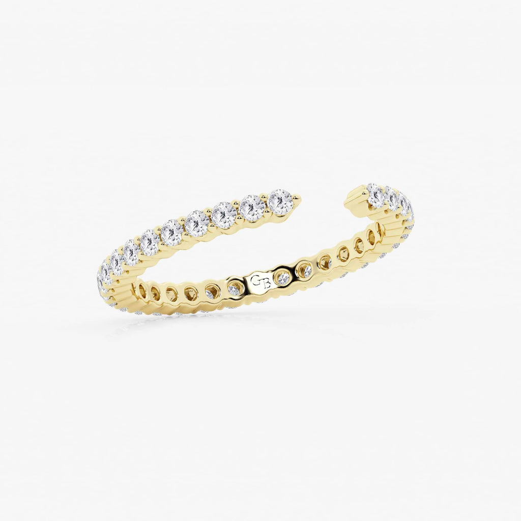 GWA109 - Additional Image 1 for  5/8 ctw Round Lab Grown Diamond Prong Set Nesting Wedding Band
