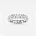 GWA110 - 2 ctw Round Lab Grown Diamond Double Row Eternity Band - 4mm Width