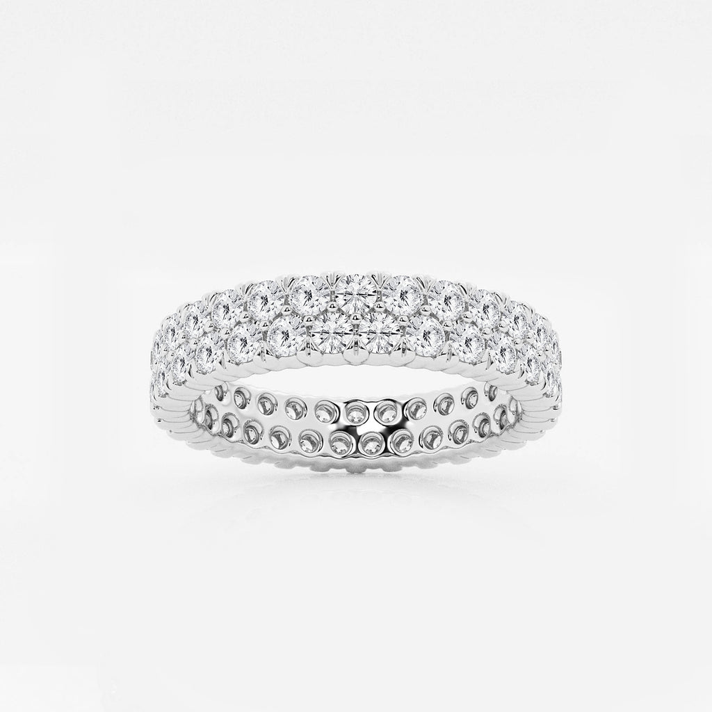 GWA110 - product video for 2 ctw Round Lab Grown Diamond Double Row Eternity Band - 4mm Width