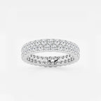 GWA110 - product video for 2 ctw Round Lab Grown Diamond Double Row Eternity Band - 4mm Width
