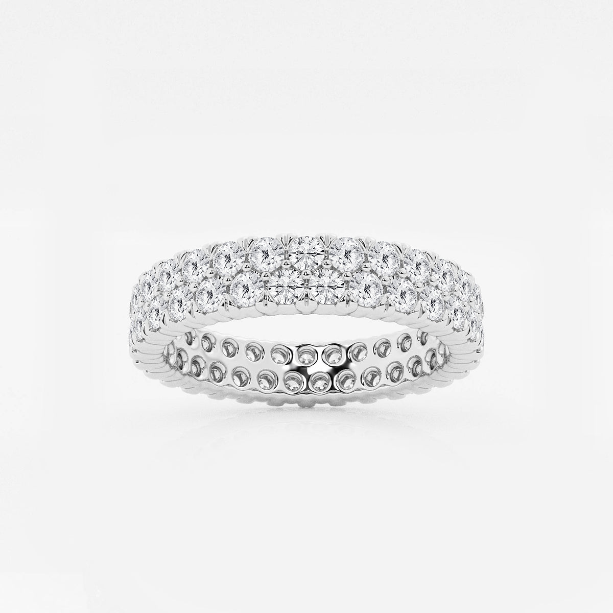 GWA110 - product video for 2 ctw Round Lab Grown Diamond Double Row Eternity Band - 4mm Width