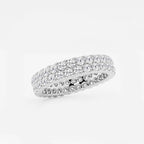 GWA110 - Additional Image 1 for  2 ctw Round Lab Grown Diamond Double Row Eternity Band - 4mm Width