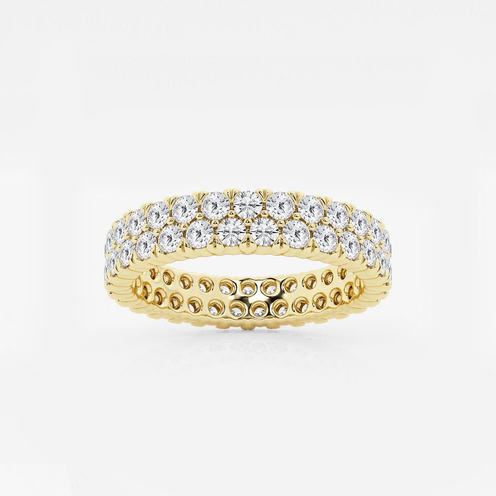 GWA110 - product video for 2 ctw Round Lab Grown Diamond Double Row Eternity Band - 4mm Width