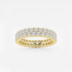 GWA110 - product video for 2 ctw Round Lab Grown Diamond Double Row Eternity Band - 4mm Width