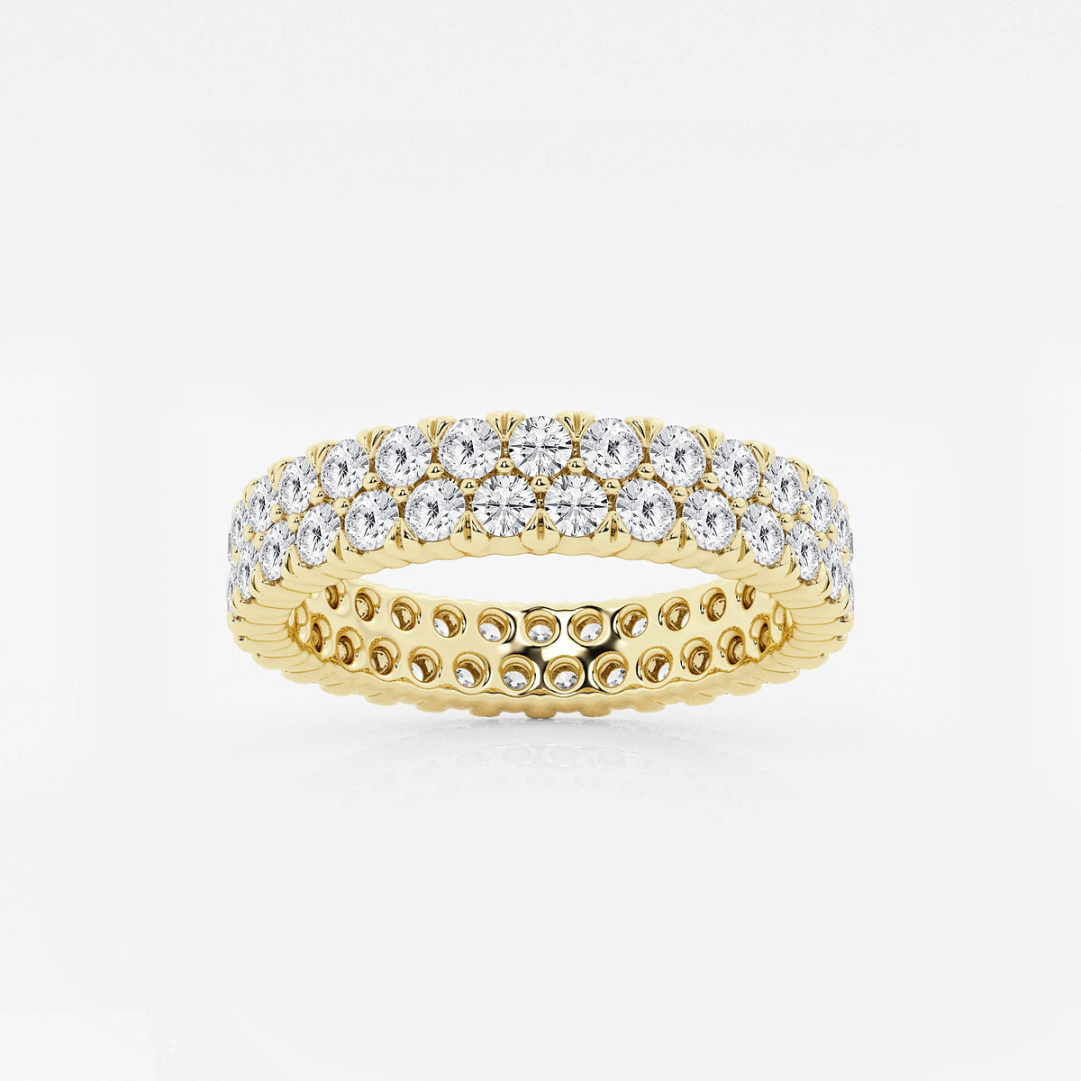 GWA110 - product video for 2 ctw Round Lab Grown Diamond Double Row Eternity Band - 4mm Width