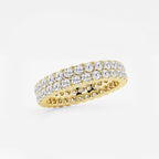 GWA110 - Additional Image 1 for  2 ctw Round Lab Grown Diamond Double Row Eternity Band - 4mm Width