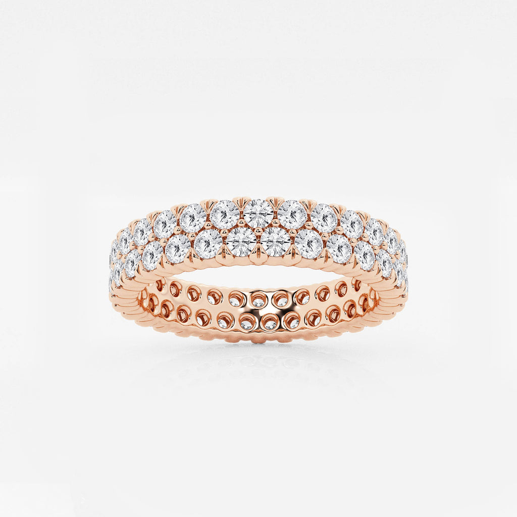 GWA110 - product video for 2 ctw Round Lab Grown Diamond Double Row Eternity Band - 4mm Width