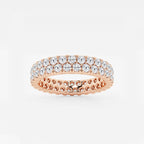 GWA110 - product video for 2 ctw Round Lab Grown Diamond Double Row Eternity Band - 4mm Width