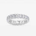 GWA111 - 5 ctw Emerald and Oval Lab Grown Diamond Eternity Band - 5.2mm Width