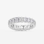 GWA111 - product video for 5 ctw Emerald and Oval Lab Grown Diamond Eternity Band - 5.2mm Width