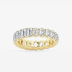 GWA111 - product video for 5 ctw Emerald and Oval Lab Grown Diamond Eternity Band - 5.2mm Width