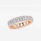 GWA111 - Additional Image 1 for  5 ctw Emerald and Oval Lab Grown Diamond Eternity Band - 5.2mm Width