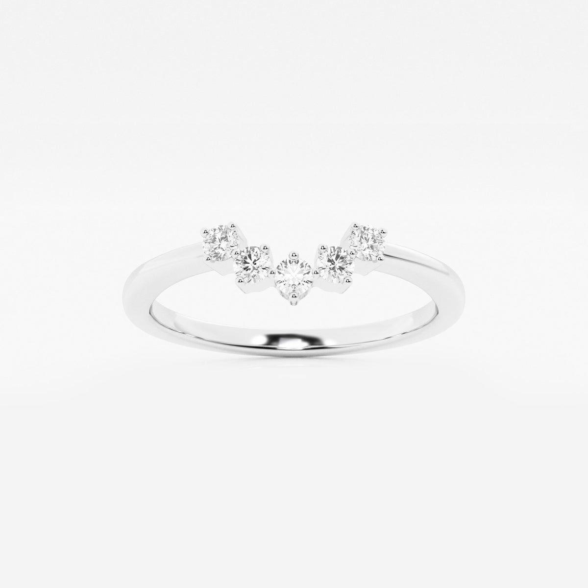 GWA112 - 1/10 ctw Round Lab Grown Diamond Collar Wedding Band