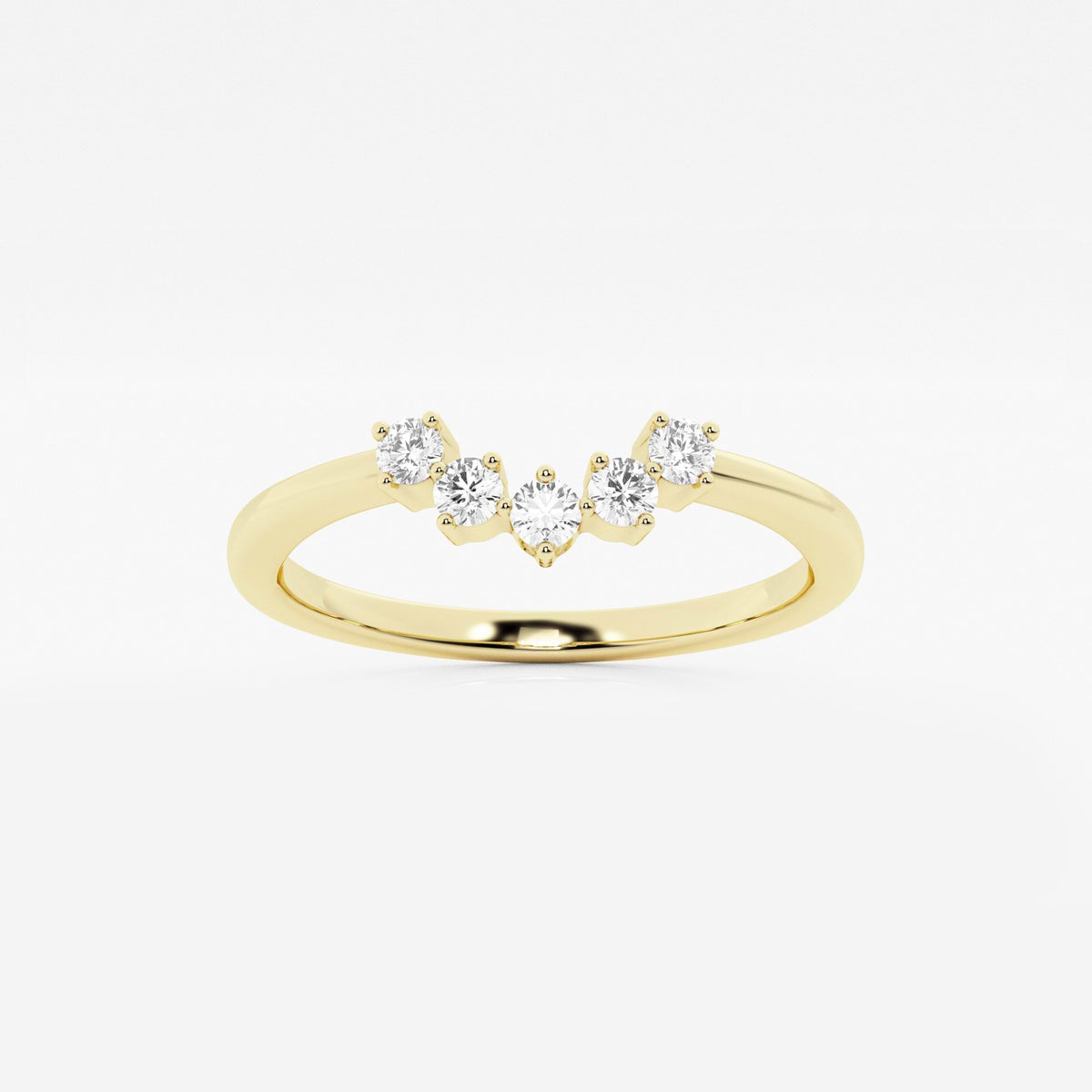 GWA112 - 1/10 ctw Round Lab Grown Diamond Collar Wedding Band
