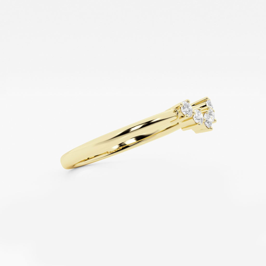 GWA112 - Additional Image 1 for  1/10 ctw Round Lab Grown Diamond Collar Wedding Band