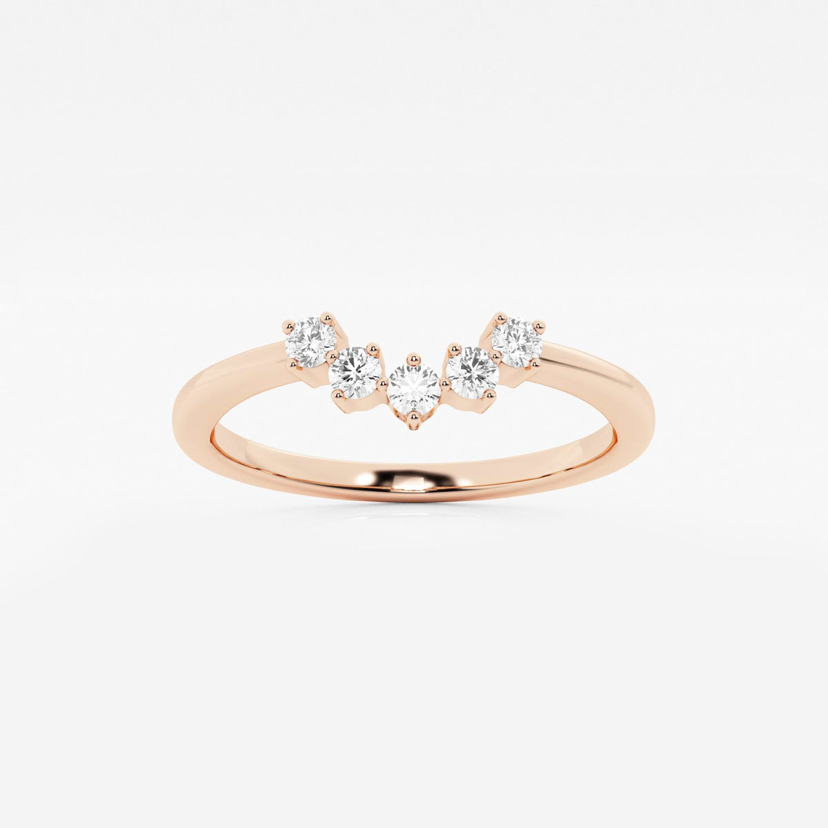 GWA112 - 1/10 ctw Round Lab Grown Diamond Collar Wedding Band