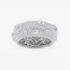 GWA113 - 3 3/4 ctw Multi-Shape Lab Grown Diamond Pave Scatter Eternity Band