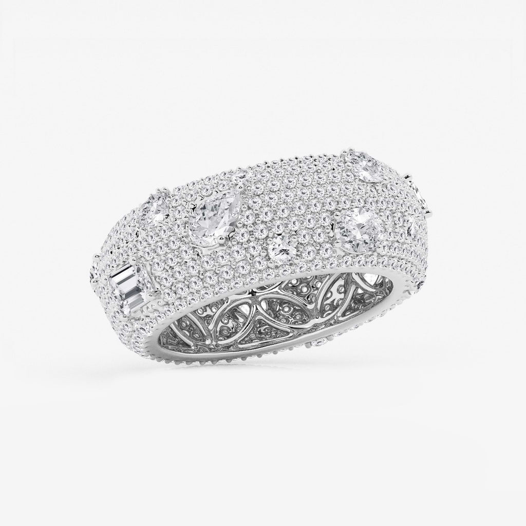 GWA113 - Additional Image 1 for  3 3/4 ctw Multi-Shape Lab Grown Diamond Pave Scatter Eternity Band