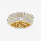 GWA113 - product video for 3 3/4 ctw Multi-Shape Lab Grown Diamond Pave Scatter Eternity Band